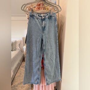 Mango Light Blue Wide Leg Jeans